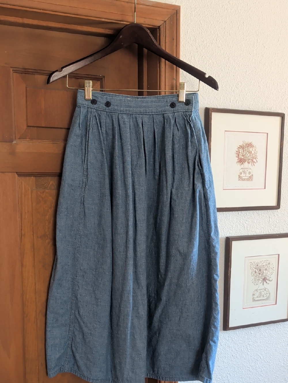 Vintage Calvin Klein Classic Blue Midi Skirt